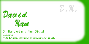david man business card